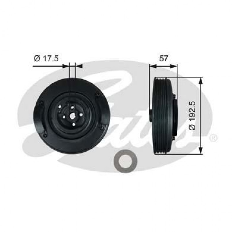 TVD1033 (7845-10045)  Шків колінчастого валу (демпфер) GATES DRIVEALIGN DAMPER