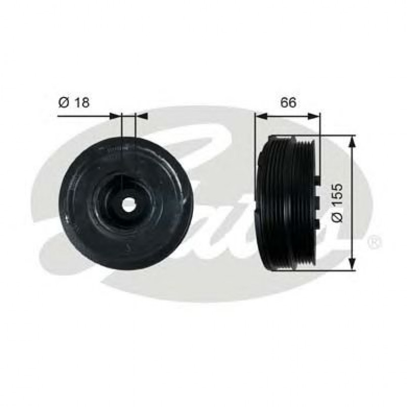 TVD1037 (7845-10049)  Шків колінчастого валу (демпфер) GATES DRIVEALIGN DAMPER