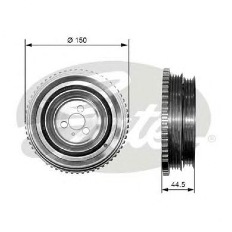 TVD1049 (7845-10054)  Шків колінчастого валу (демпфер) GATES DRIVEALIGN DAMPER
