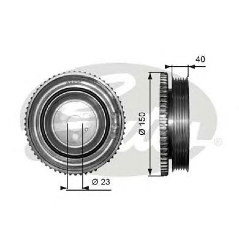 TVD1052 (7845-10057) Шків колінчастого валу (демпфер) GATES DRIVEALIGN DAMPER