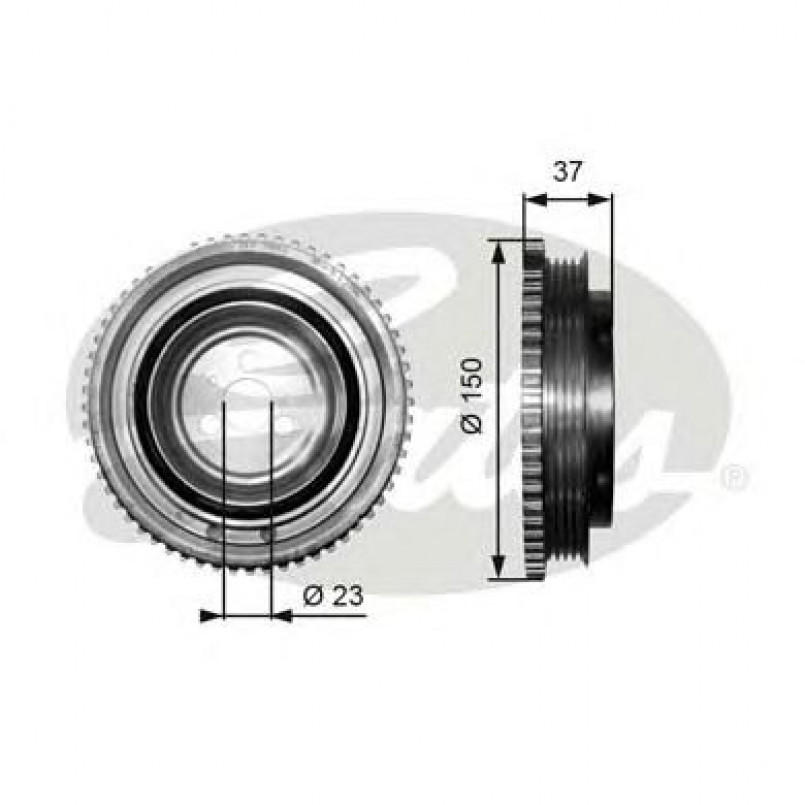 TVD1053 (7845-10058)  Шків колінчастого валу (демпфер) GATES DRIVEALIGN DAMPER