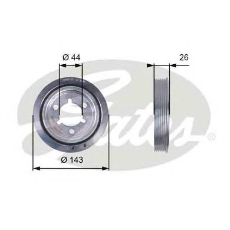 TVD1055 (7845-10060)  Шків колінчастого валу (демпфер) GATES DRIVEALIGN DAMPER