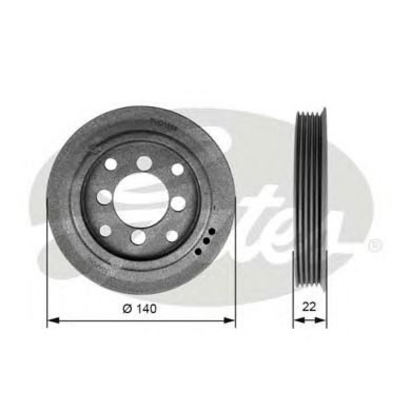 TVD1058 (7845-10063)  Шків колінчастого валу (демпфер) GATES DRIVEALIGN DAMPER