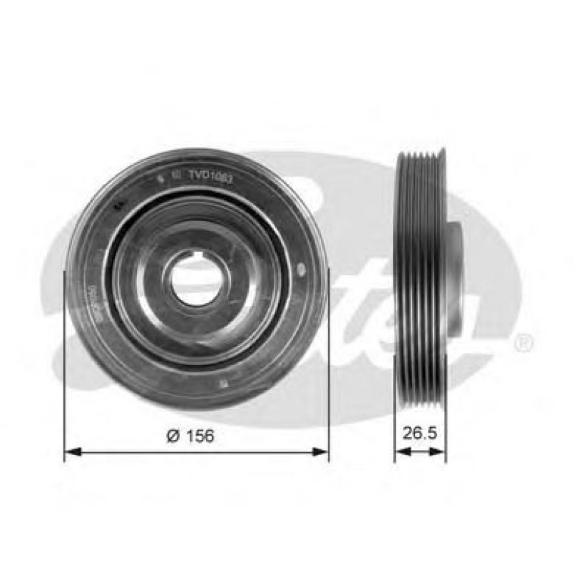 TVD1063 (7845-10068)  Шків колінчастого валу (демпфер) GATES DRIVEALIGN DAMPER
