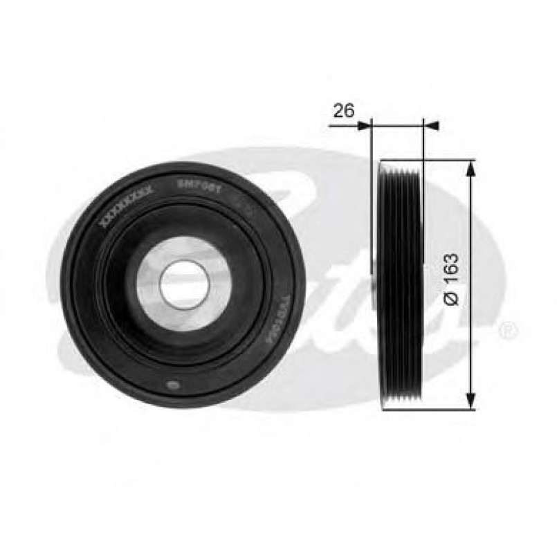 TVD1064 (7845-10069)  Шків колінчастого валу (демпфер) GATES DRIVEALIGN DAMPER