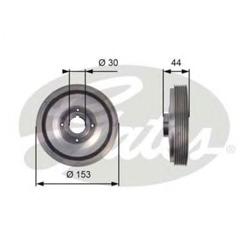 TVD1067 (7845-10072)  Шків колінчастого валу (демпфер) GATES DRIVEALIGN DAMPER