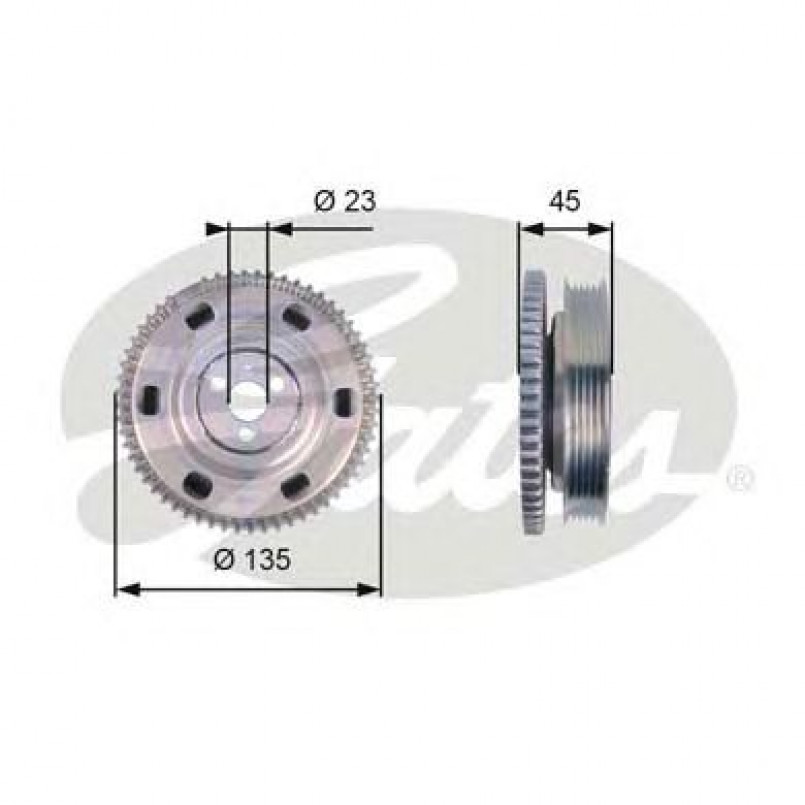 TVD1069 (7845-10074)  Шків колінчастого валу (демпфер) GATES DRIVEALIGN DAMPER