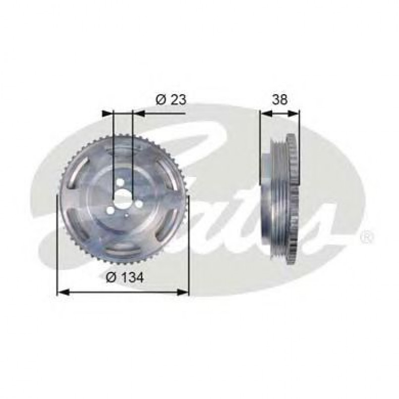 TVD1070 (7845-10075)  Шків колінчастого валу (демпфер) GATES DRIVEALIGN DAMPER