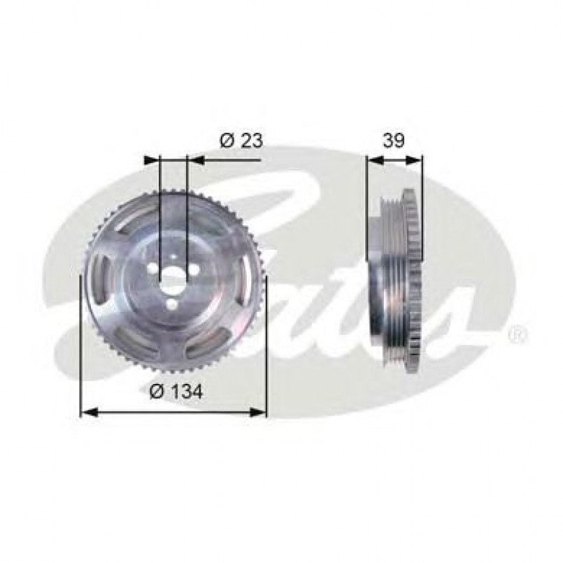 TVD1071 (7845-10076)  Шків колінчастого валу (демпфер) GATES DRIVEALIGN DAMPER