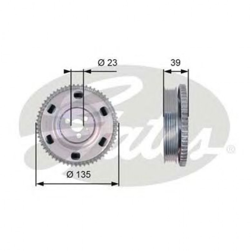 TVD1076 (7845-10080)  Шків колінчастого валу (демпфер) GATES DRIVEALIGN DAMPER
