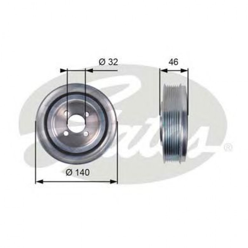 TVD1078 (7845-10082)  Шків колінчастого валу (демпфер) GATES DRIVEALIGN DAMPER