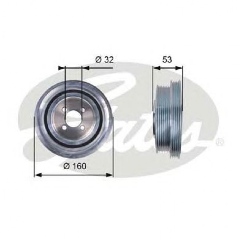 TVD1079 (7845-10083)  Шків колінчастого валу (демпфер) GATES DRIVEALIGN DAMPER