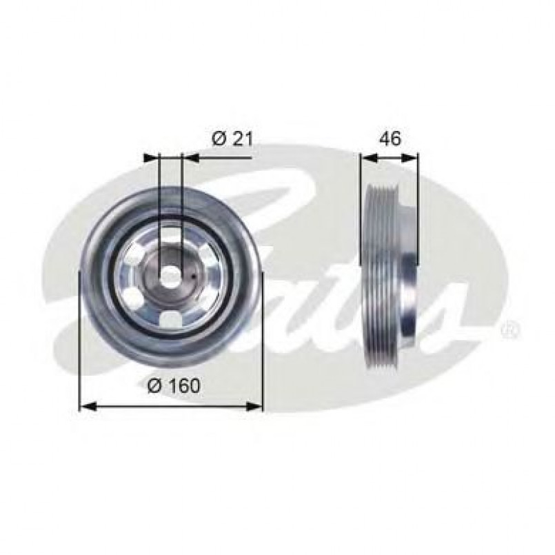 TVD1081 (7845-10085)  Шків колінчастого валу (демпфер) GATES DRIVEALIGN DAMPER