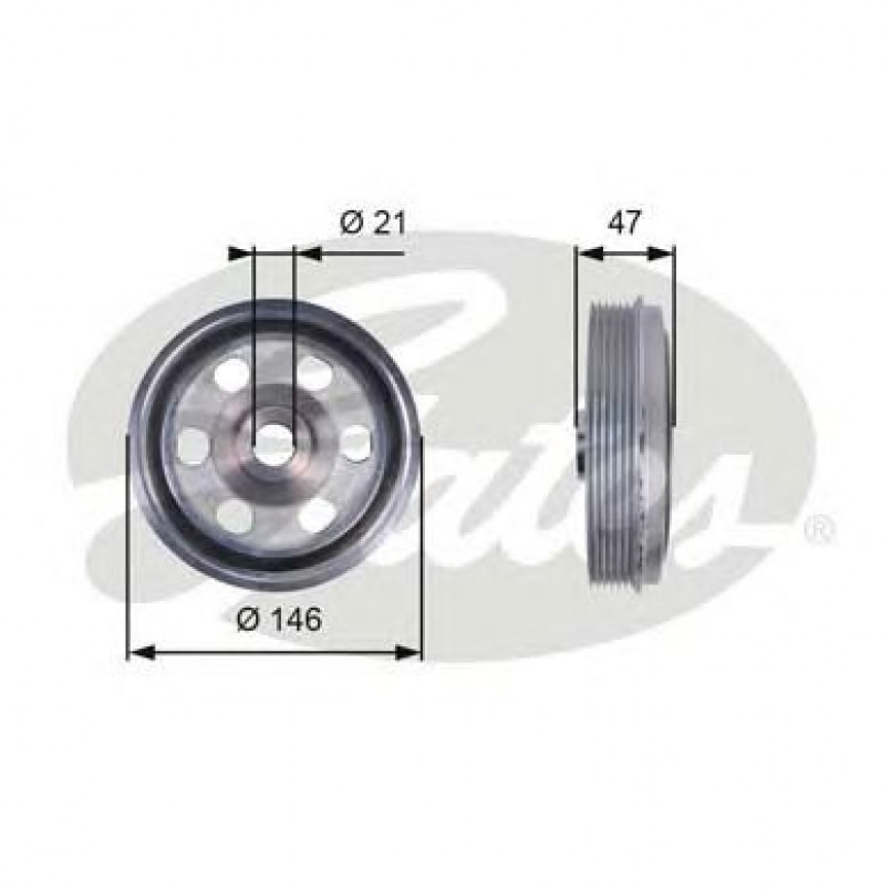 TVD1082 (7845-10086)  Шків колінчастого валу (демпфер) GATES DRIVEALIGN DAMPER