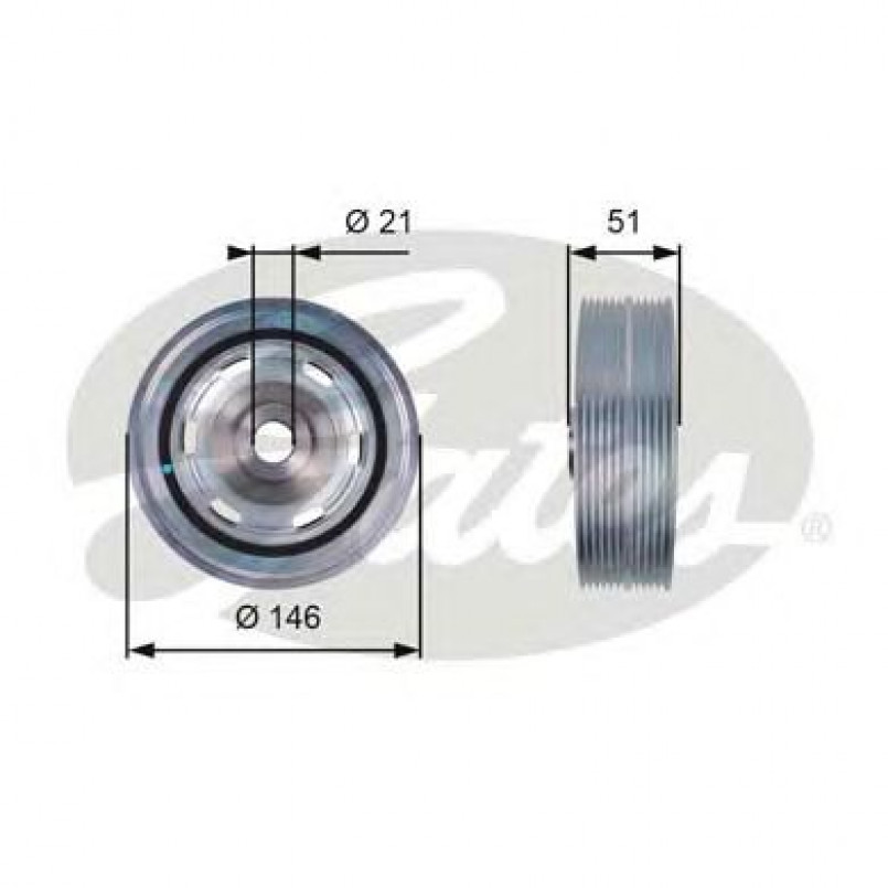 TVD1083 (7845-10087)  Шків колінчастого валу (демпфер) GATES DRIVEALIGN DAMPER