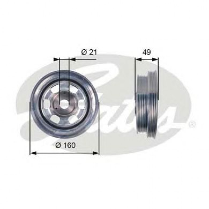 TVD1084 (7845-10088)  Шків колінчастого валу (демпфер) GATES DRIVEALIGN DAMPER