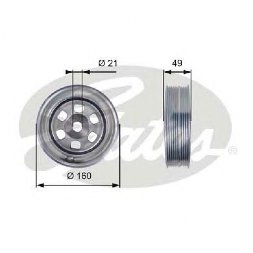TVD1086 (7845-10090)  Шків колінчастого валу (демпфер) GATES DRIVEALIGN DAMPER