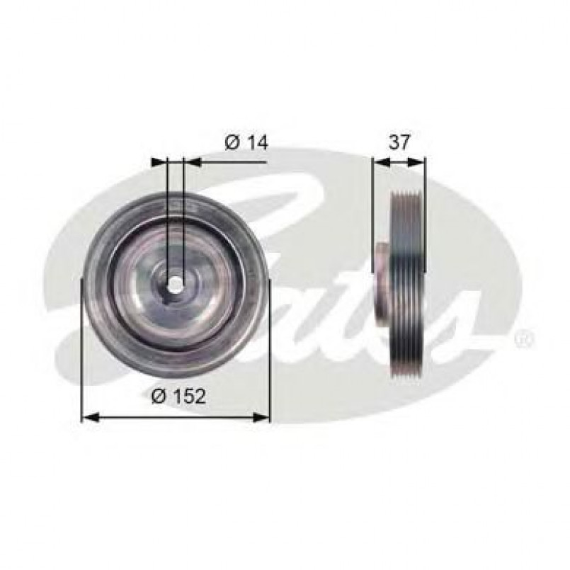 TVD1087 (7845-10091)  Шків колінчастого валу (демпфер) GATES DRIVEALIGN DAMPER