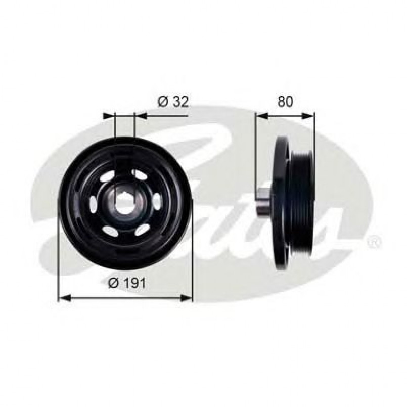 TVD1089 (7845-10093) Шків колінчастого валу (демпфер) GATES DRIVEALIGN DAMPER