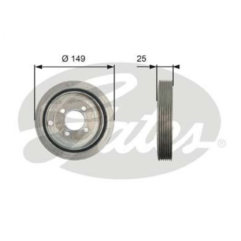 TVD1102 (7845-10102)  Шків колінчастого валу (демпфер) GATES DRIVEALIGN DAMPER