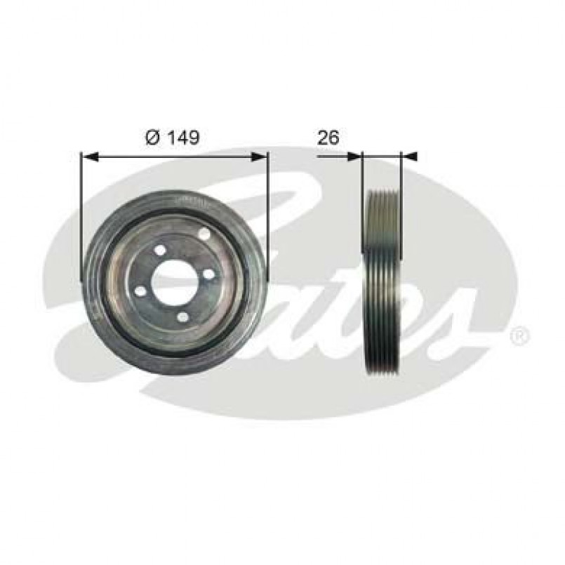 TVD1104 (7845-10104)  Шків колінчастого валу (демпфер) GATES DRIVEALIGN DAMPER