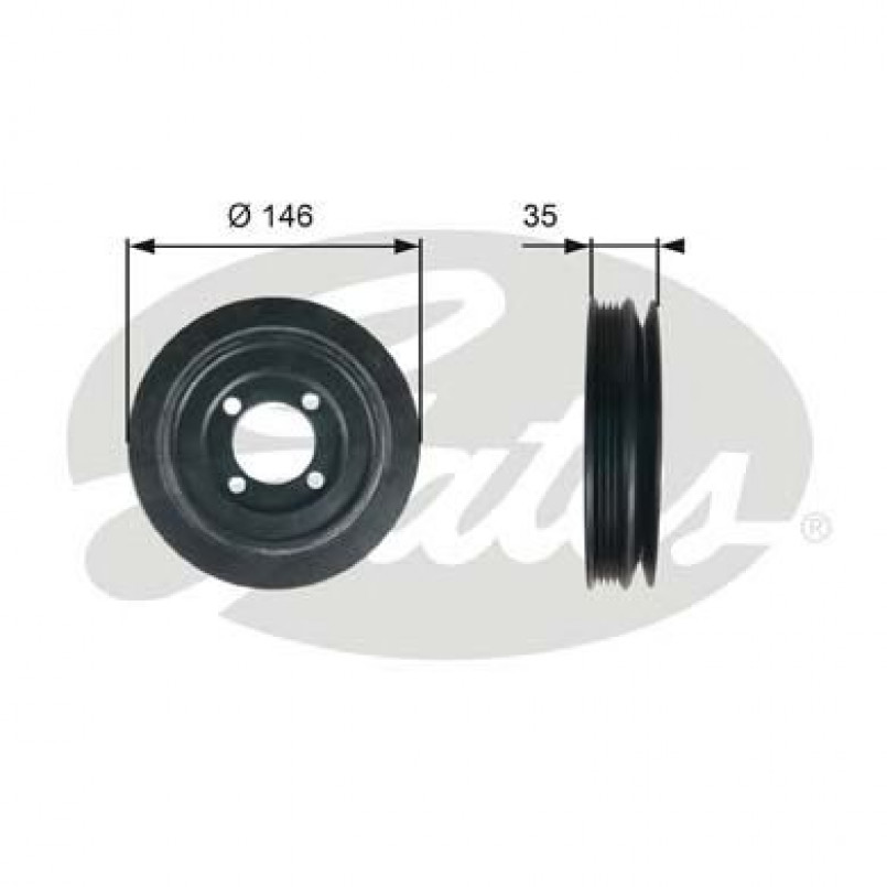 TVD1115 (7845-10115)  Шків колінчастого валу (демпфер) GATES DRIVEALIGN DAMPER