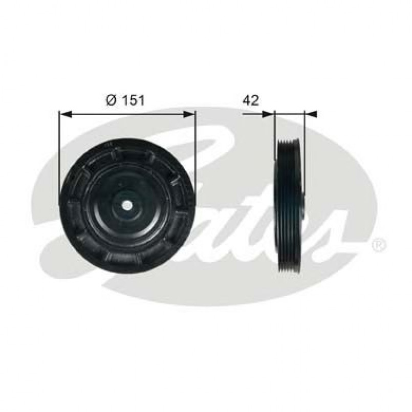 TVD1116 (7845-10116)  Шків колінчастого валу (демпфер) GATES DRIVEALIGN DAMPER