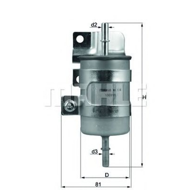 KL598 Фільтр палива (MAHLE)