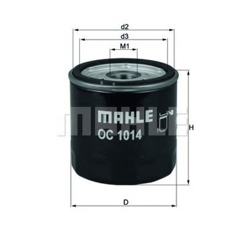 OC1014 Фільтр масла (MAHLE)