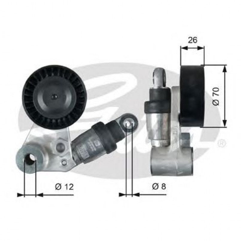 T39104 (7808-21504)  Обвідний ролик GATES DRIVEALIGN MV TENS