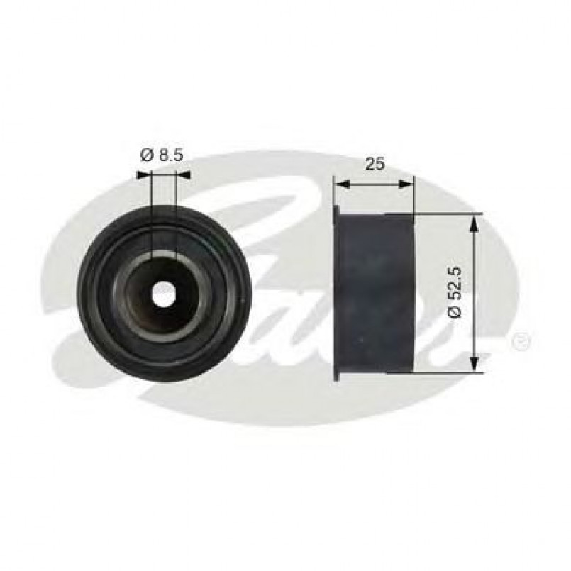 T42076 (7786-21369)  Обвідний ролик ременя ГРМ GATES POWERGRIP IDLER