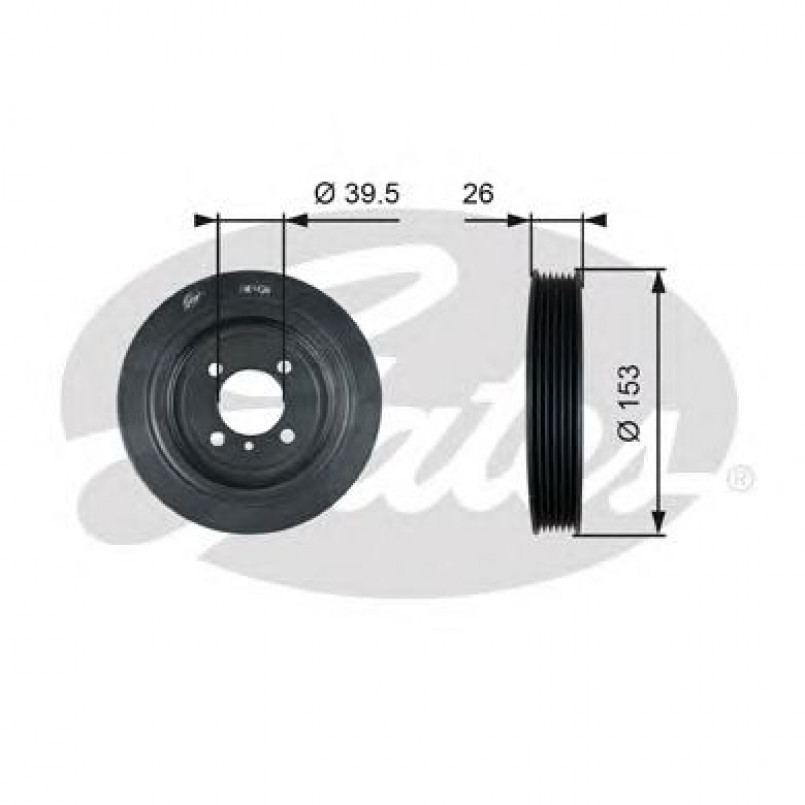 TVD1129 (7845-10129)  Шків колінчастого валу (демпфер) GATES DRIVEALIGN DAMPER