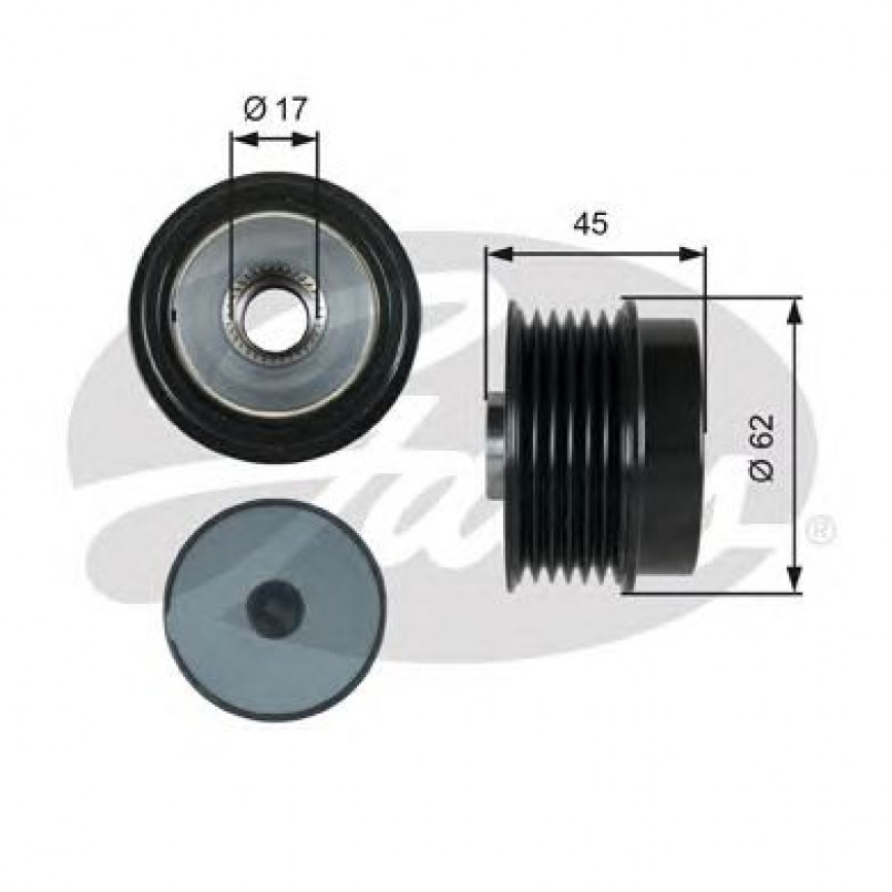 OAP7180 (7789-10180)  Шків генератора GATES OVERRUNNING PULLEY