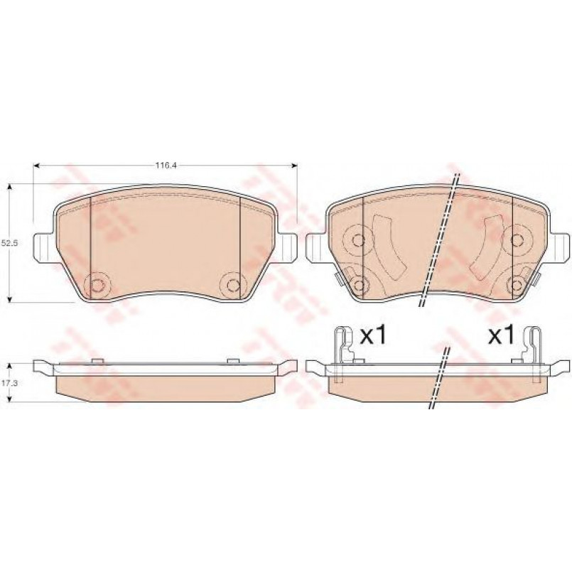 GDB3546  TRW - Гальмівні колодки до дисків