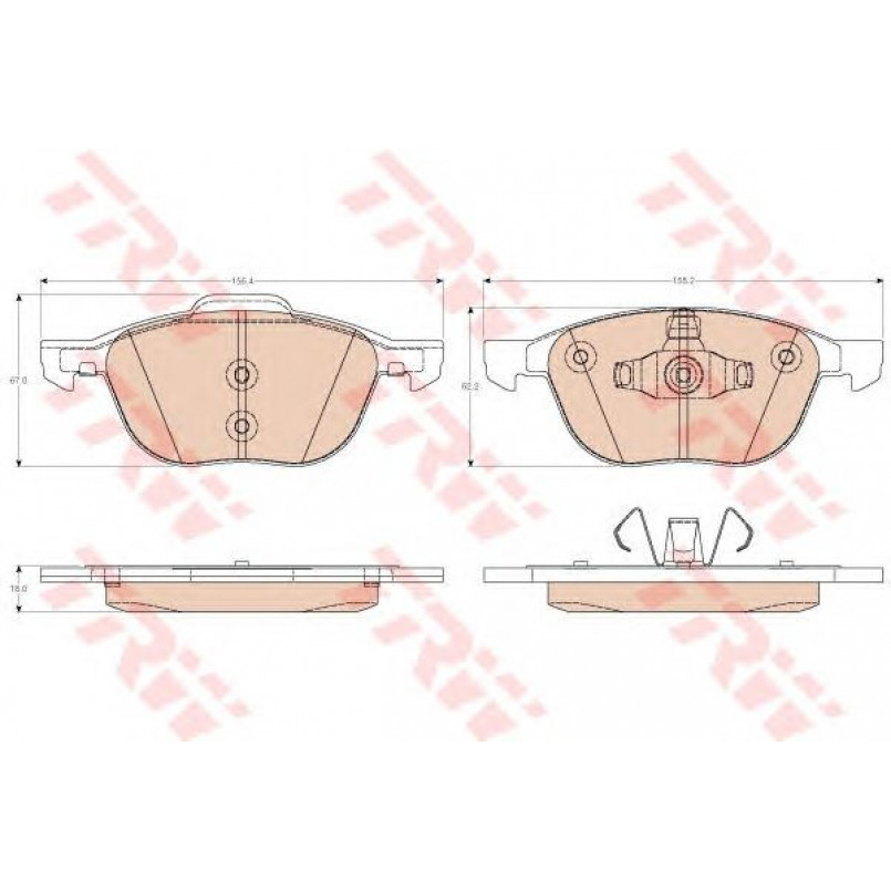 GDB2011  TRW - Гальмівні колодки до дисків
