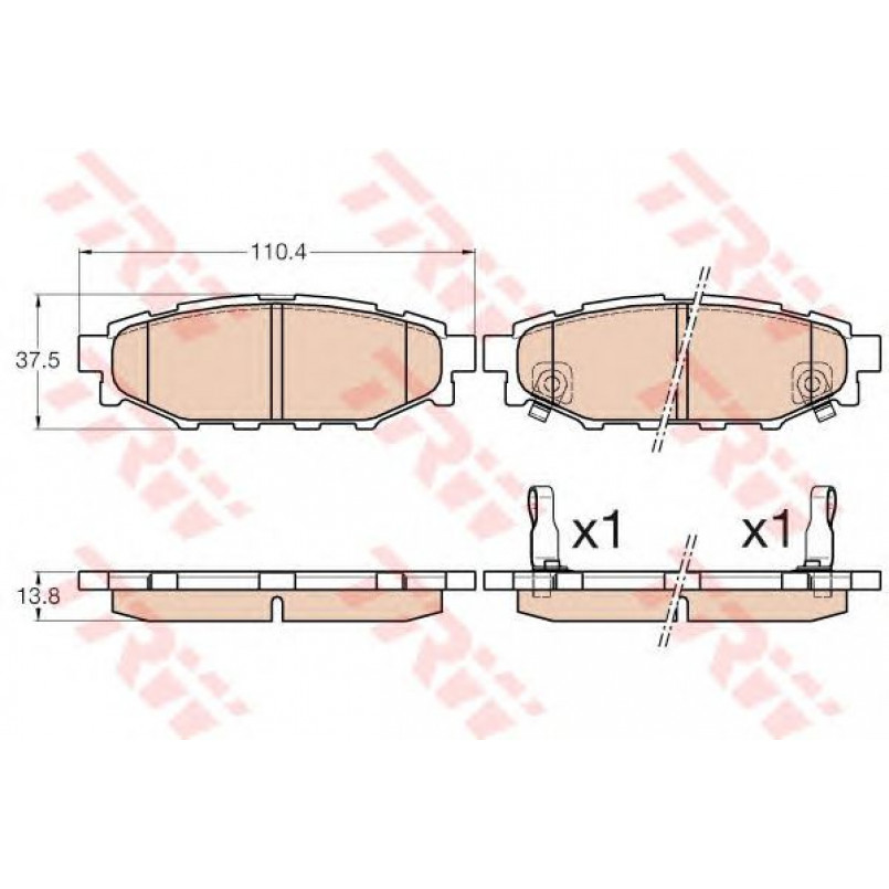 GDB3568 TRW - Гальмівні колодки до дисків