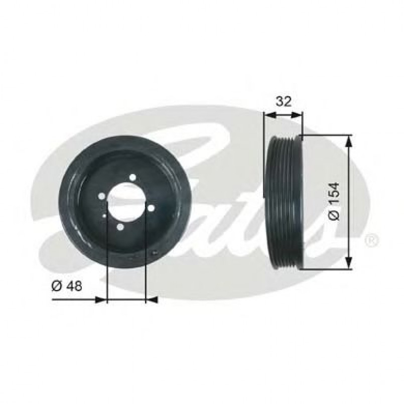 TVD1130 (7845-10130)  Шків колінчастого валу (демпфер) GATES DRIVEALIGN DAMPER