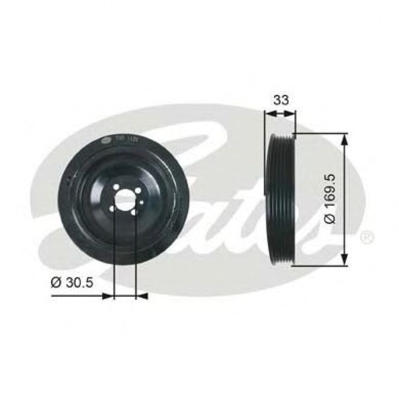 TVD1131 (7845-10131)  Шків колінчастого валу (демпфер) GATES DRIVEALIGN DAMPER