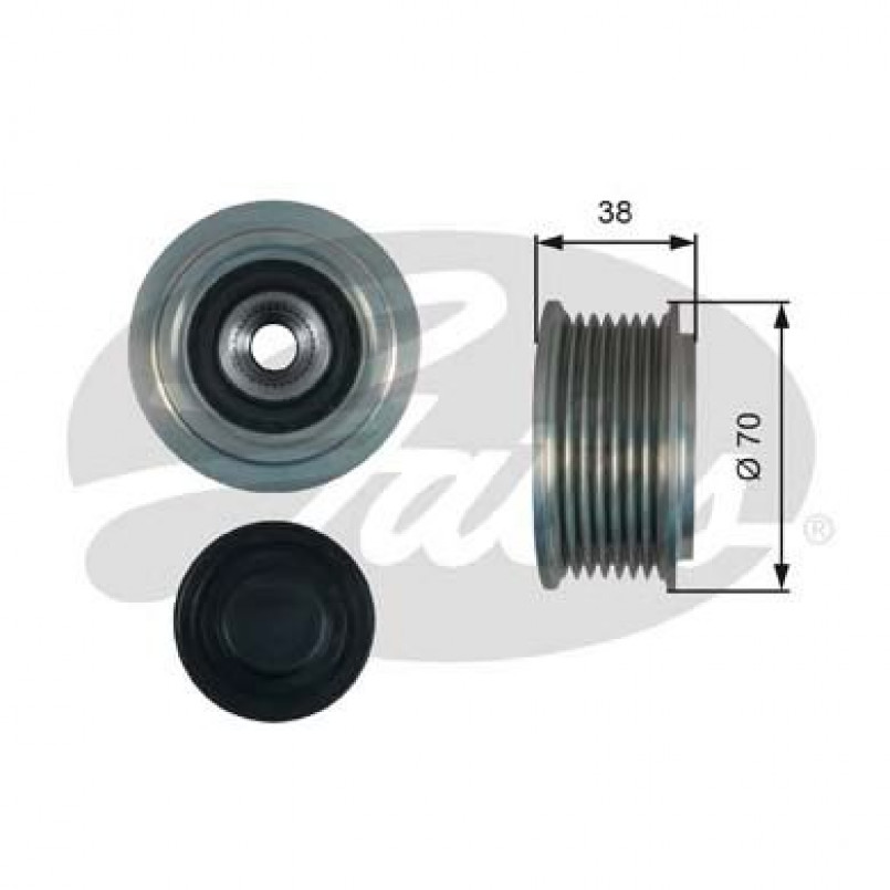 OAP7184 (7789-10184)  Шків генератора GATES OVERRUNNING ALT.PULLEY