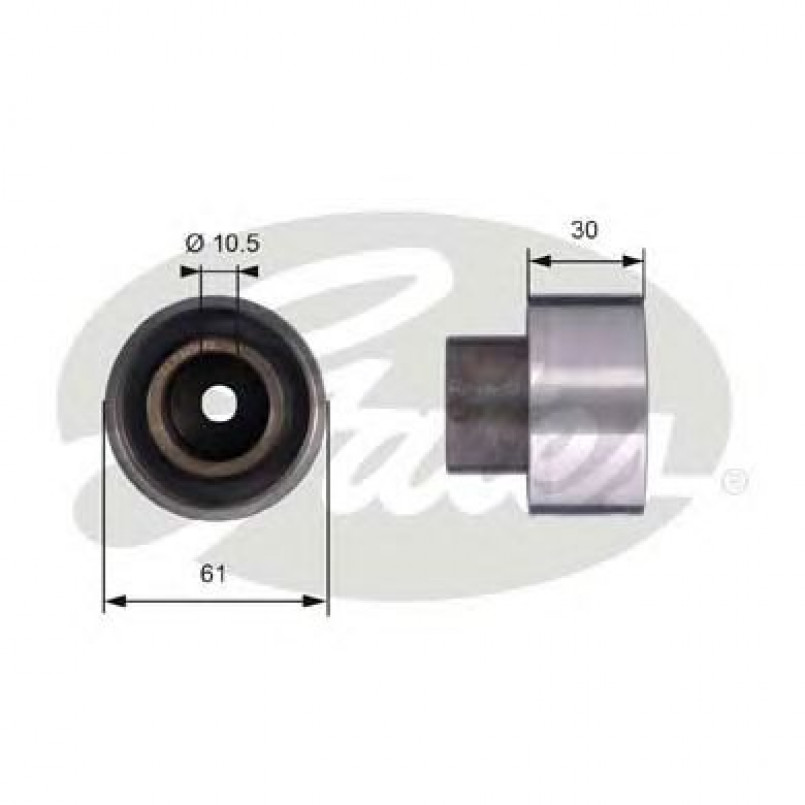 T42053 (7786-21346)  Обвідний ролик ременя ГРМ GATES POWERGRIP IDLER