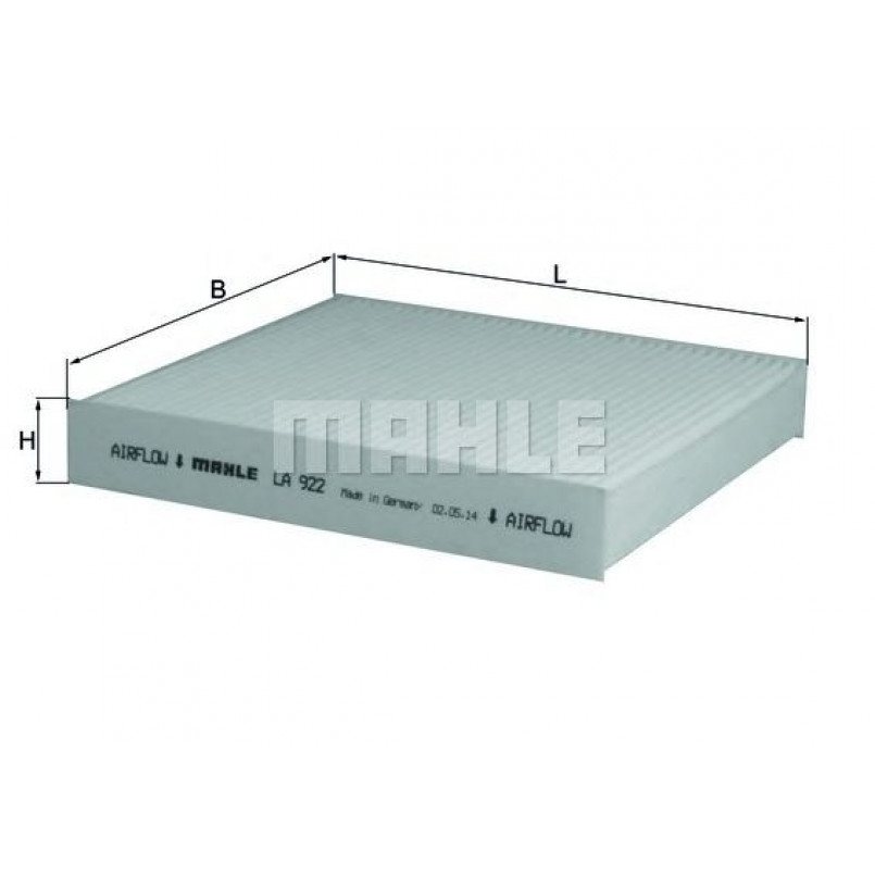 LA922 Фільтр салону (MAHLE)