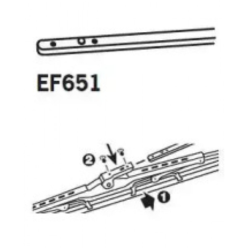 EF651 (TRICO)  Щітка склоочисника Exact Fit