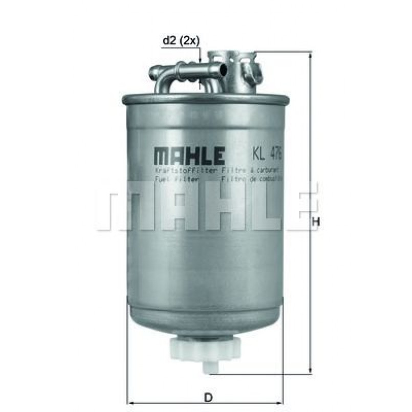 KL476D  Фільтр палива (MAHLE)