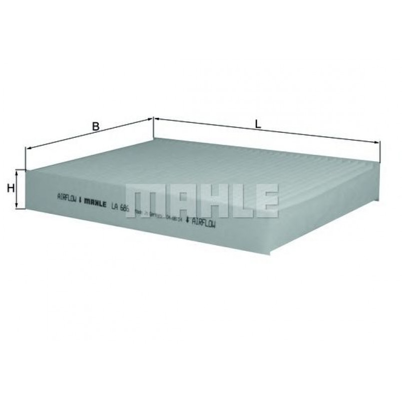 LA686  Фільтр салону (MAHLE)