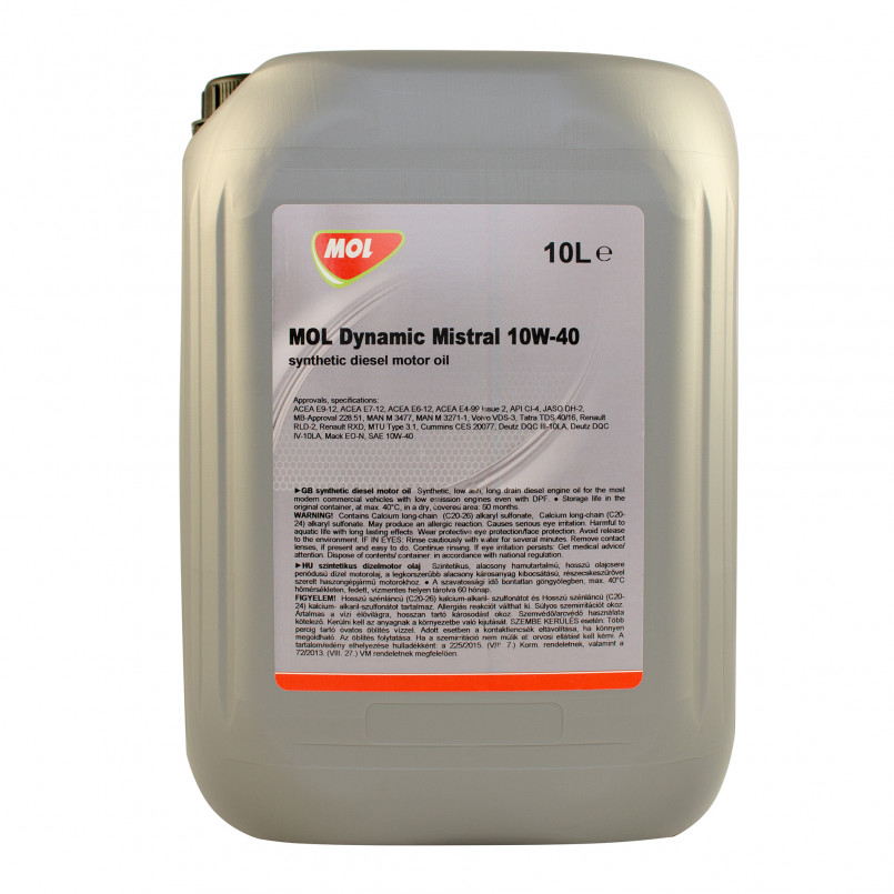 Олива моторна MOL Dynamic Mistral 10W-40 10л
