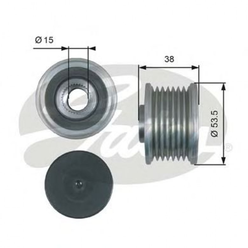 OAP7190 (7789-10190)  Шків генератора GATES OVERRUNNING ALT.PULLEY