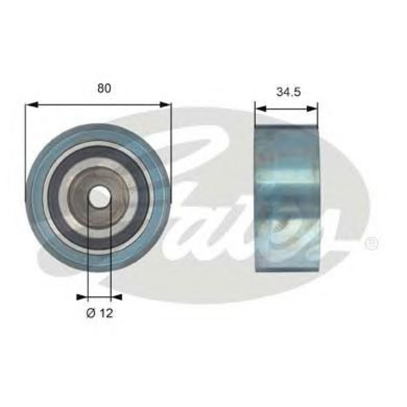 T42193 (7786-21537)  Обвідний ролик ременя ГРМ GATES POWERGRIP IDLER