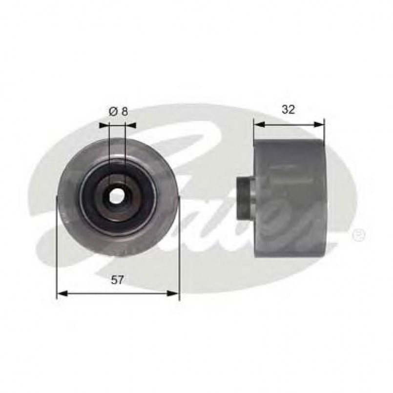 T42066 (7786-21359)  Обвідний ролик ременя ГРМ GATES POWERGRIP IDLER