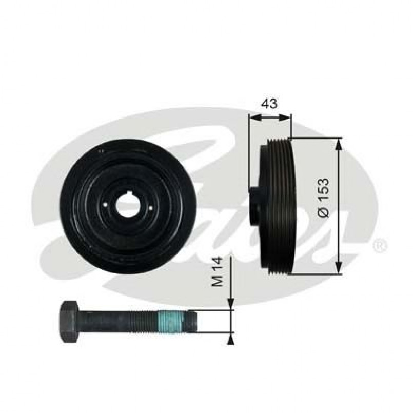 TVD1005A (7845-20010)  Шків колінчастого валу (демпфер) GATES DA TORS VIBR. DAMPER
