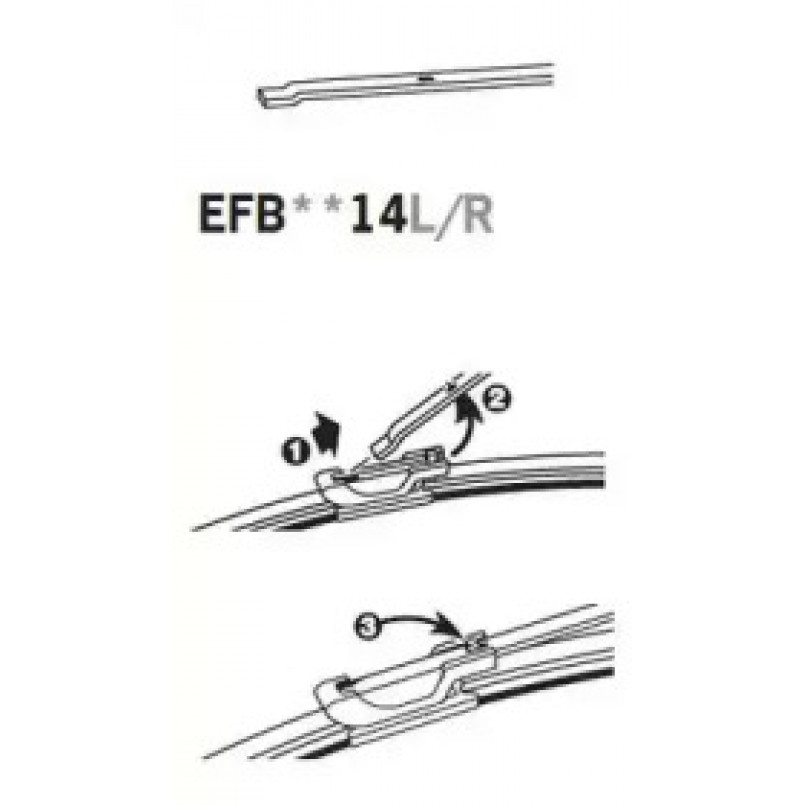 EFB4014L (TRICO)  Щітка склоочисника Exact Fit